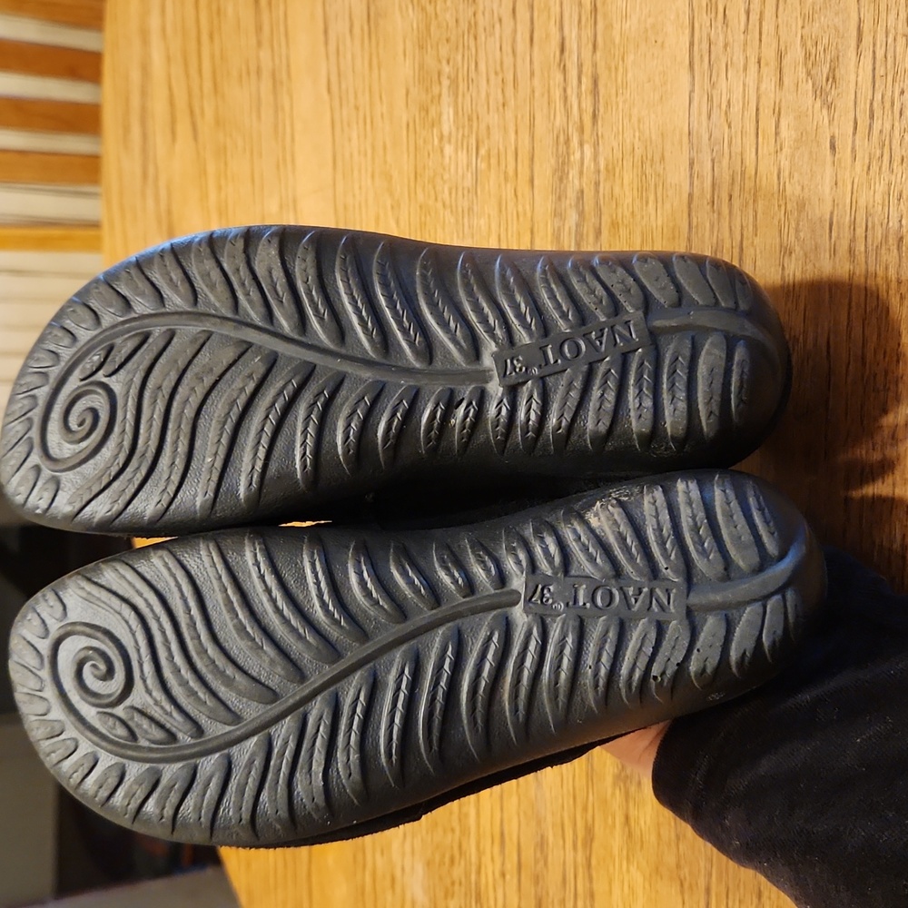 Naot Matai Mary Jane Leather Black Swirl Shoes Size 37 - Picture 5 of 11